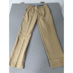 IZOD Pants Boys 20 Beige Flat Front Stretch Khakis Straight Leg Twill Workwear